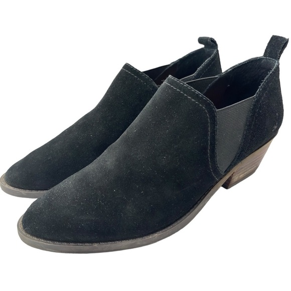 Lucky Brand Fallo Booties Women’s Size 8 M Black Suede Pull On Low Ankle Boot - Picture 9 of 10